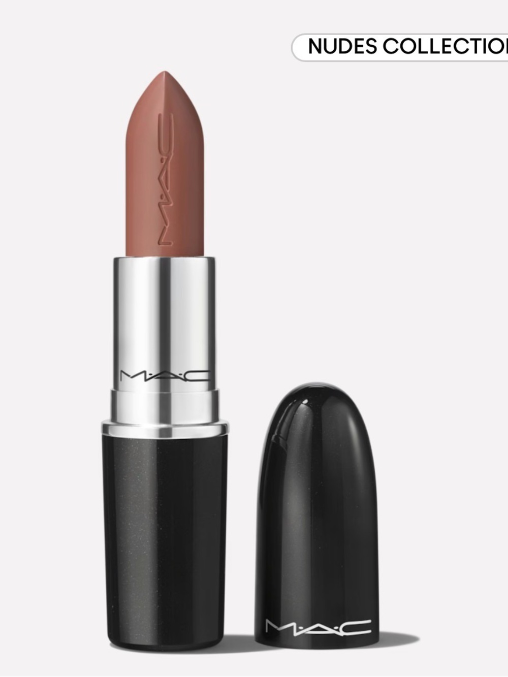 MAC LUSTREGLASS SHEER-SHINE LIPSTICK - 569 Mauve Brown